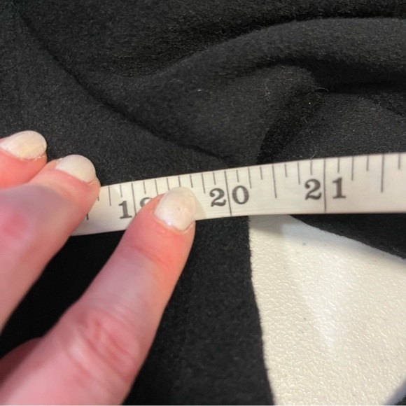 JUCCA trench coat black size 10 wool belted double breasted fall winter NWT New - Picture 13 of 15